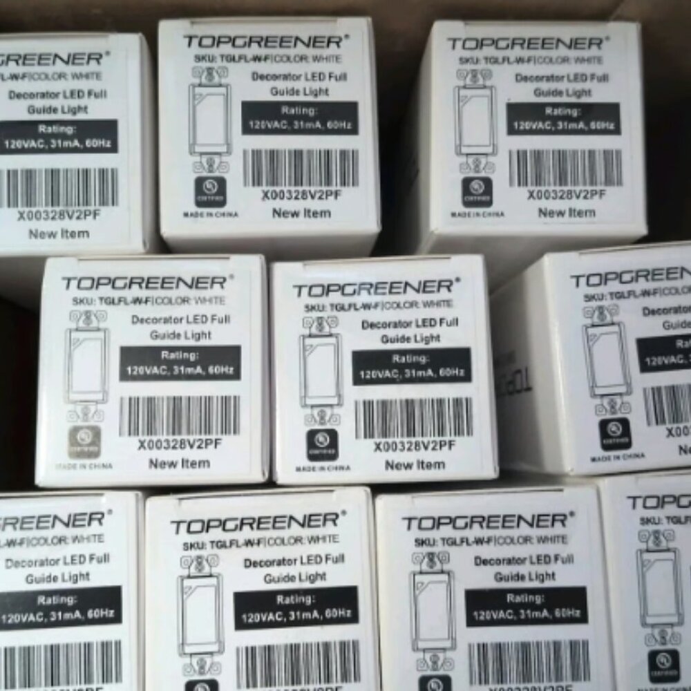 10 Count TOPGREENER Full Face LED Decorator Guide Light Daylight Sensor Sealed